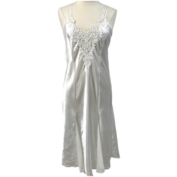 Dentelle Maidenform Nightgown Slip Dress Women Large Bridal Romantic Coquette‎ - Picture 1 of 10